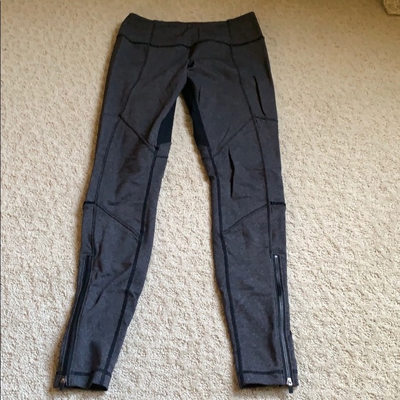 Lulu lemon heather grey/black legging - Picture 1 of 5